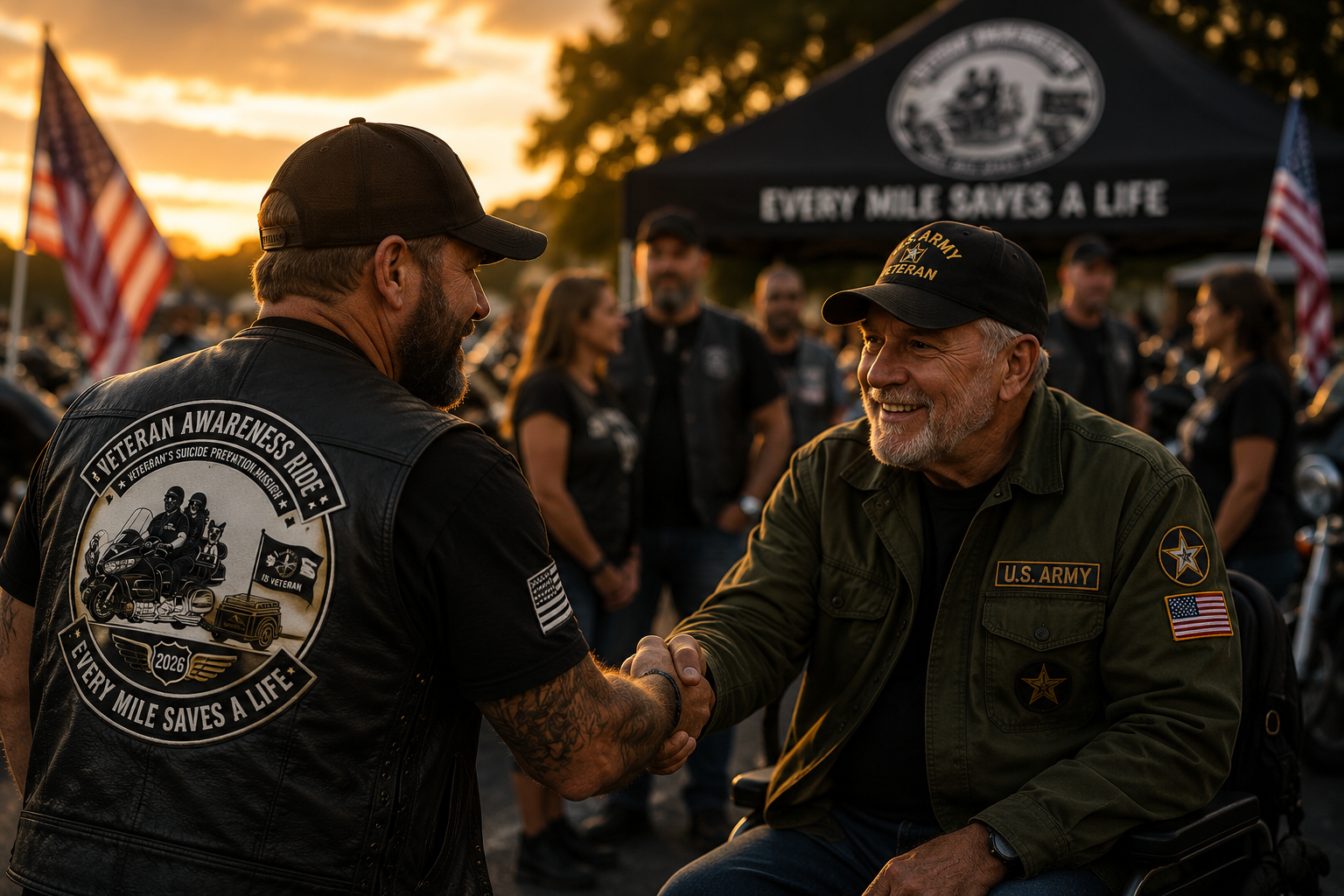 Volunteer connecting with a Veteran